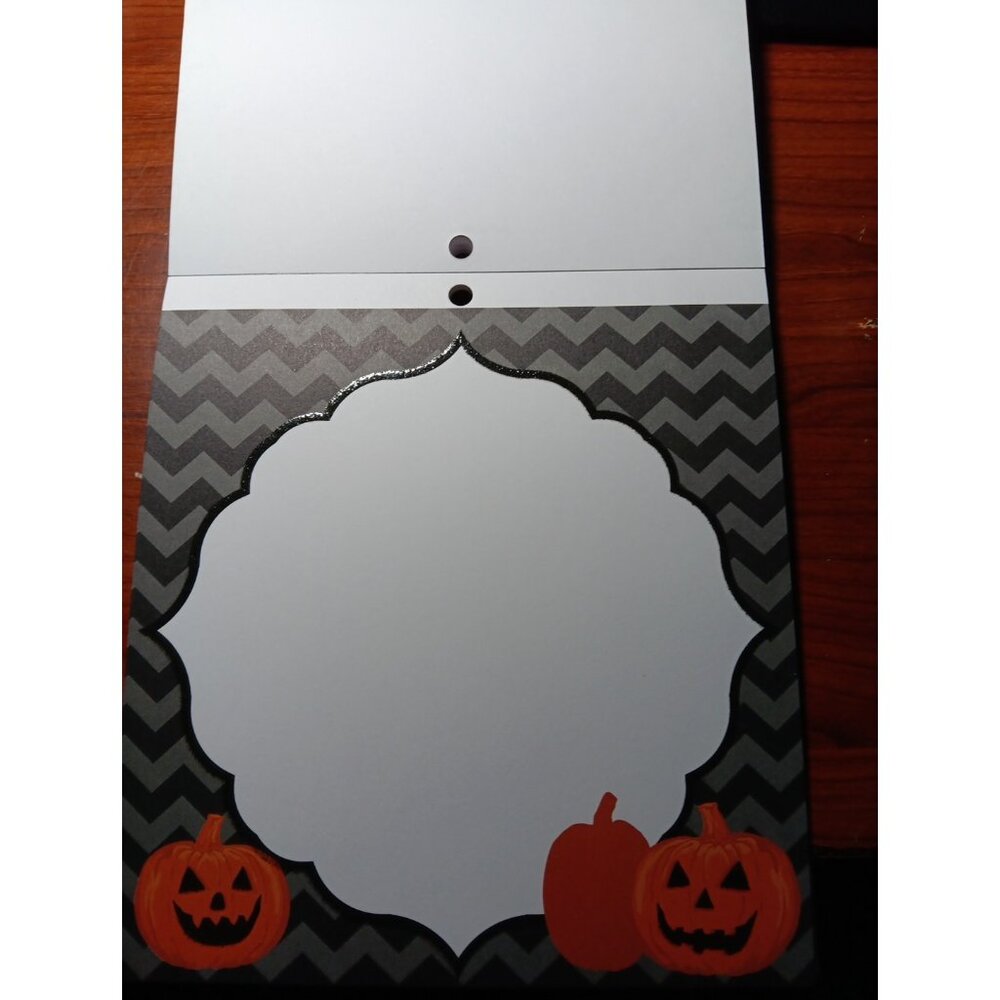 Halloween Print Cardstock 6"x6.5" Skulls Bats Orange and Black - Picture 8 of 10
